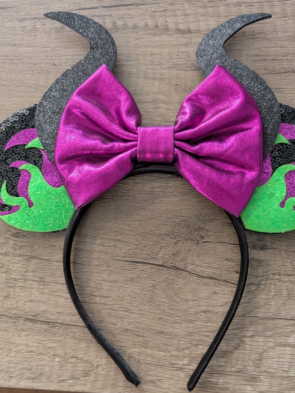 Purple Bow Horns Kids Costume Headband